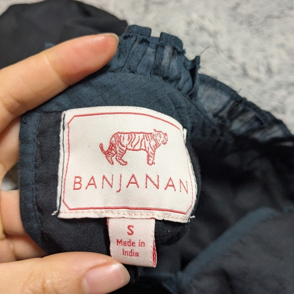 Banjanan Sara Black Midi Dress Polka Dot Short Sleeve Small Pockets - Picture 6 of 9